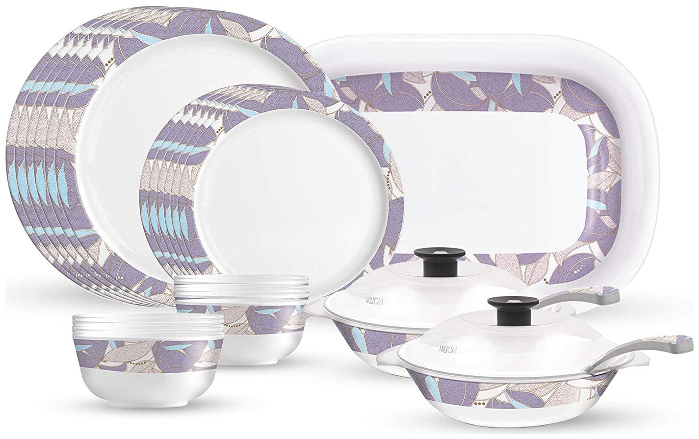 

Milton Lissome Round Melamine Dinner Set of 31 pcs Artiza Purple