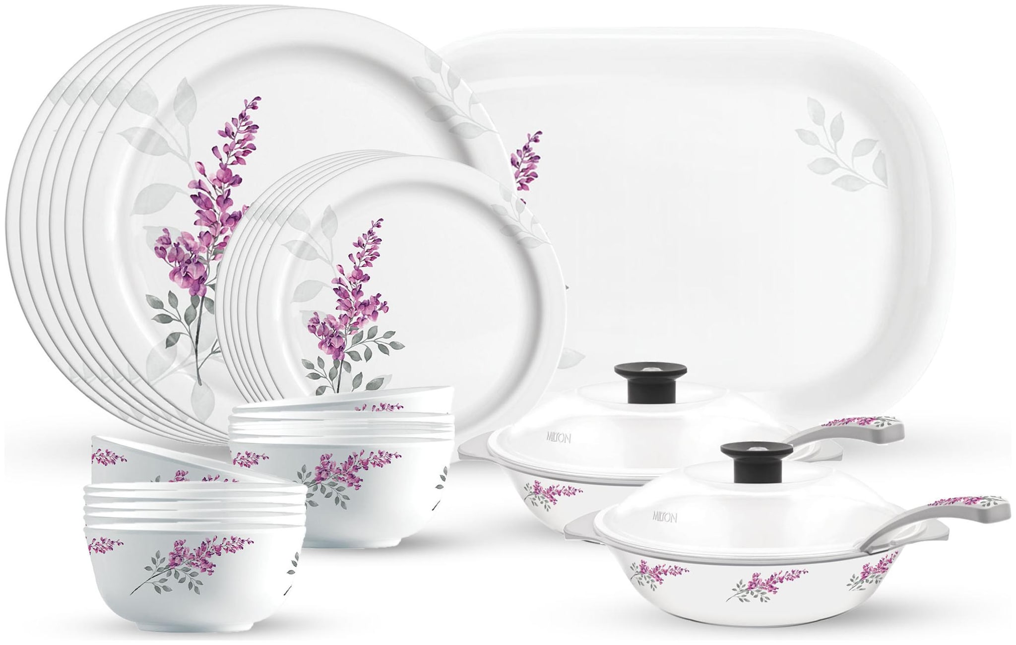 

Milton Lissome Round Melamine Dinner Set of 31 pcs Diana Ivory