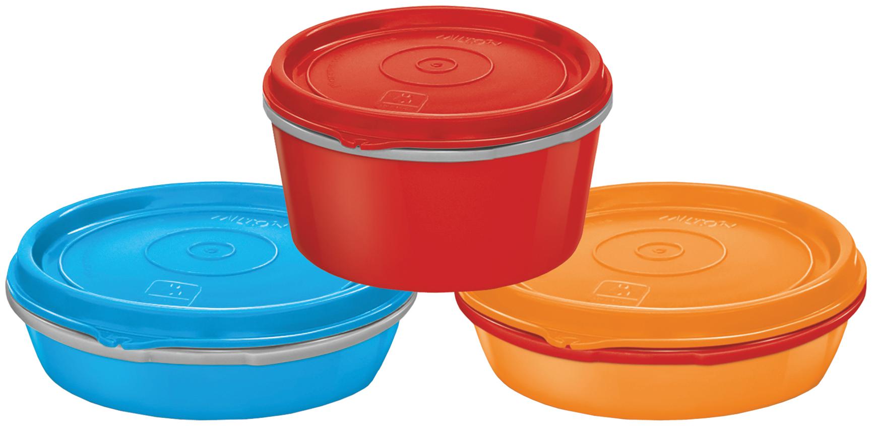

Milton Microwave Safe Inner Steel Tiffin Container Set of 3