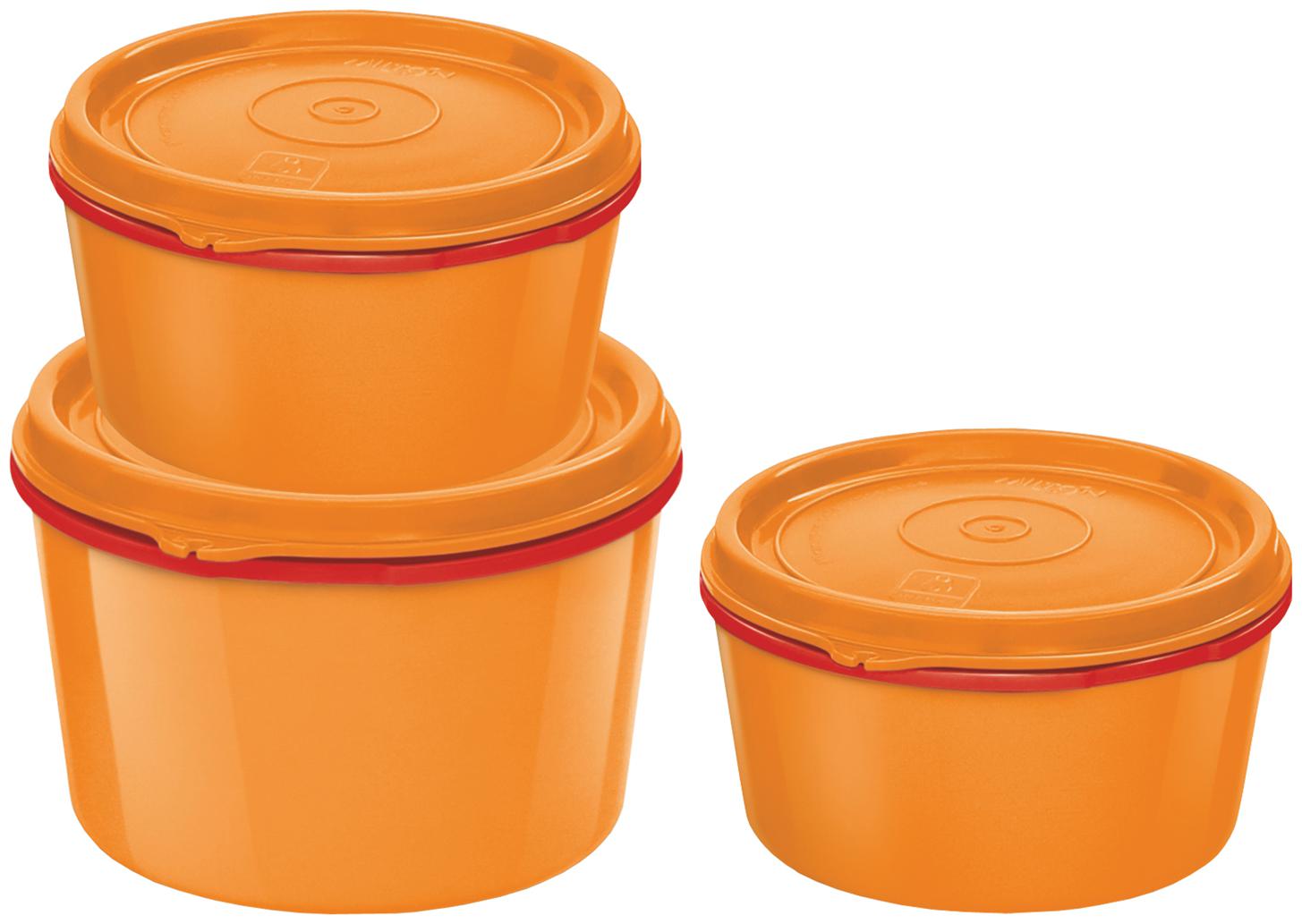 

Milton Microwave Safe Inner Steel Tiffin Container Set of 3