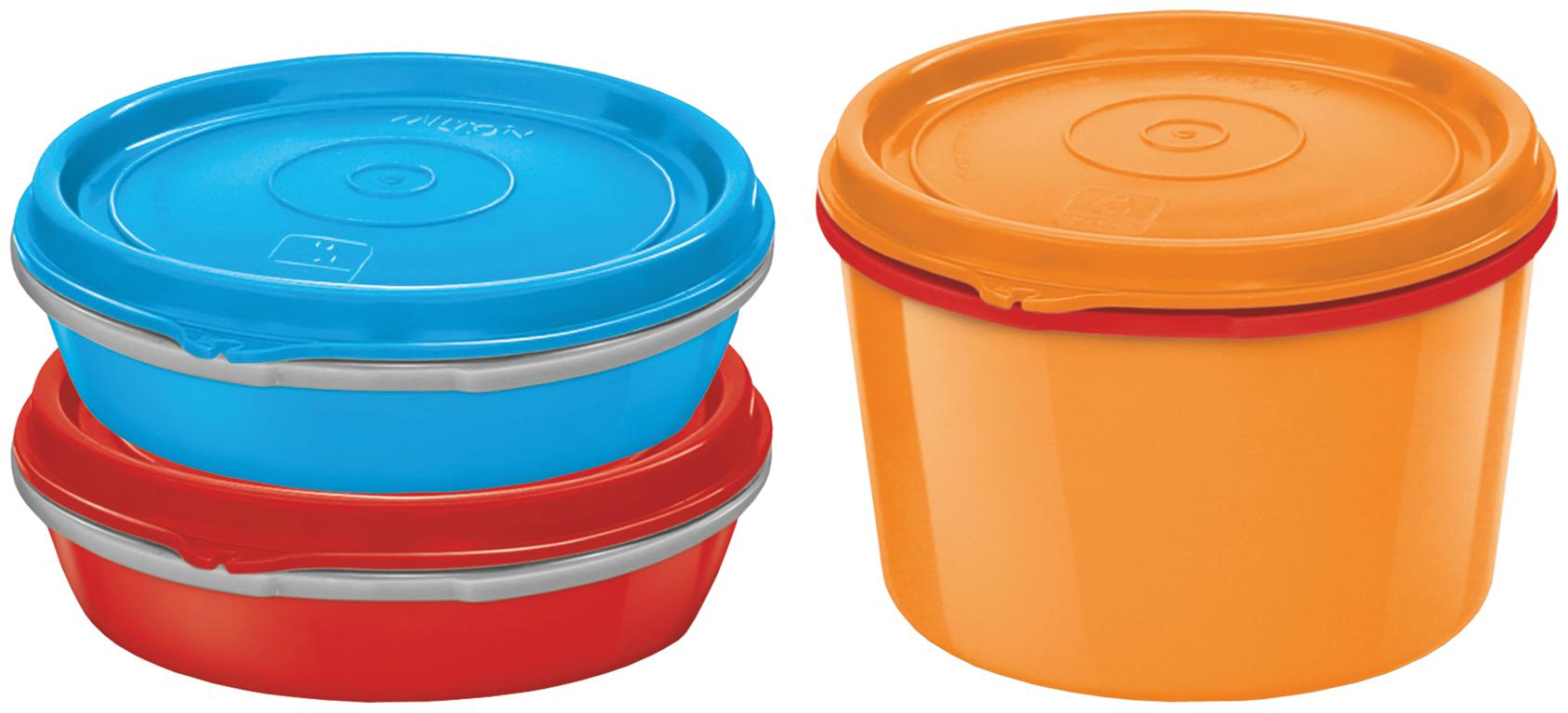 

Milton Microwave Safe Inner Steel Tiffin Container Set of 3
