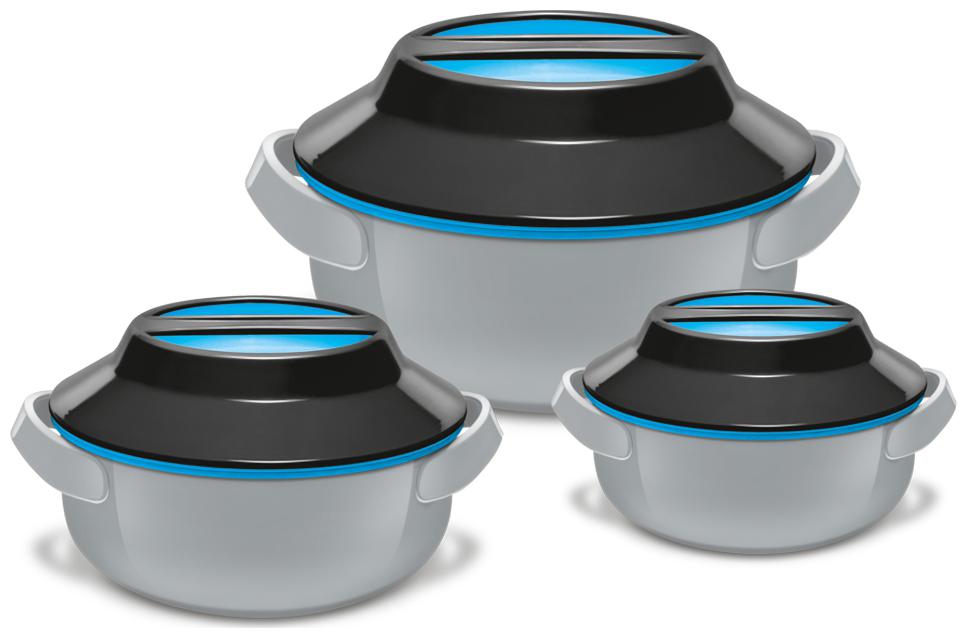

Milton Microwow Insulated Thermoware Jr Casserole Gift Set Set Of 3 Grey