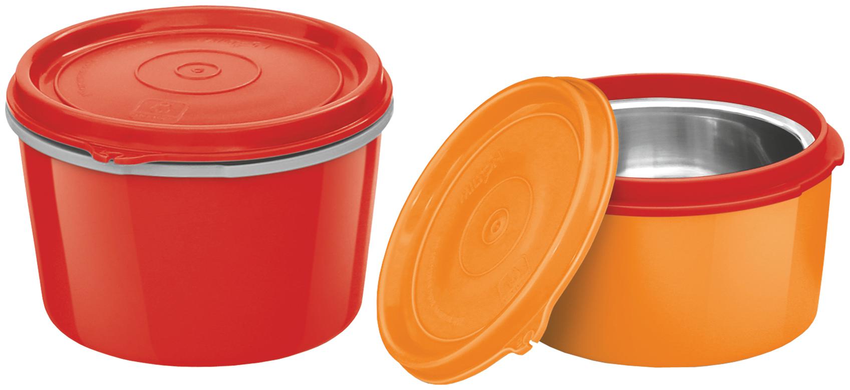 

Milton Microwave Safe Inner Steel Tiffin Container (Set of 2)