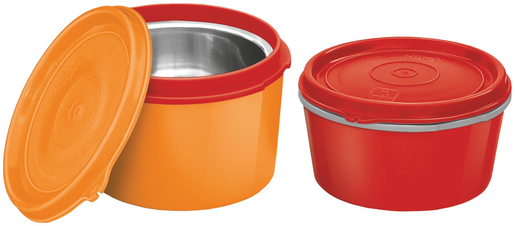 

Milton Microwave Safe Inner Steel Tiffin Container (Set of 2)