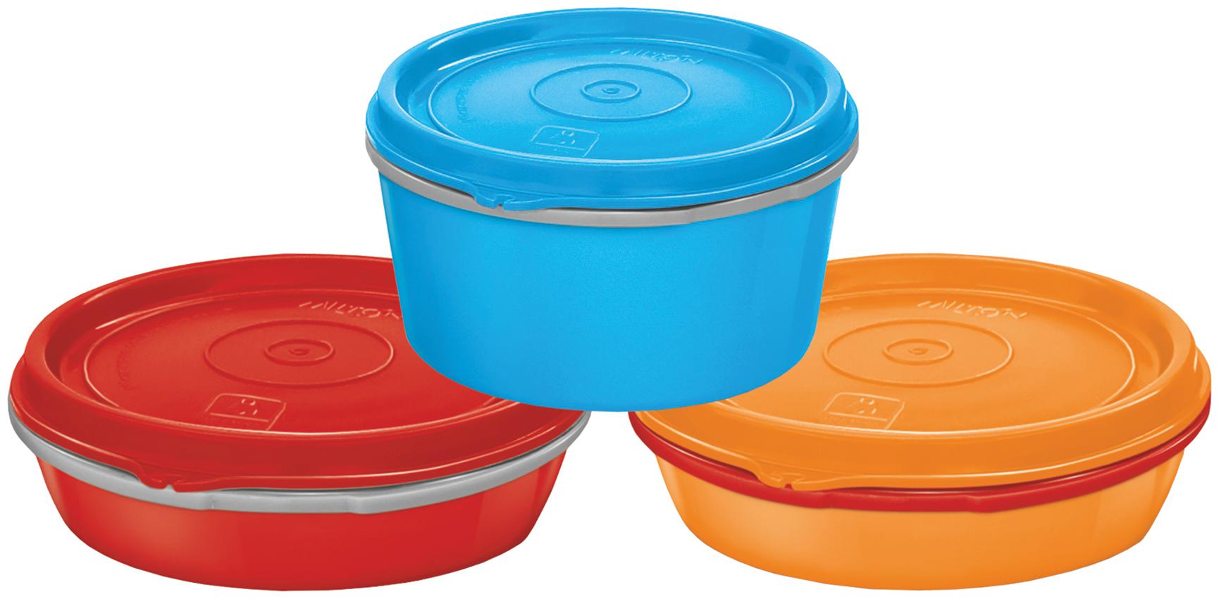 

Milton Microwave Safe Inner Steel Tiffin Container Set of 3