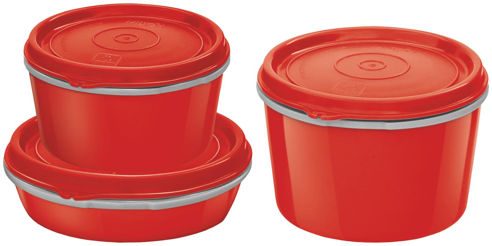 

Milton Microwave Safe Inner Steel Tiffin Container Set of 3