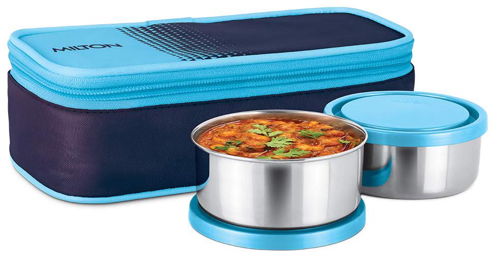 

Milton Nourish Stainless Steel Lunch Box (2 Containers) 300 ml Cyan