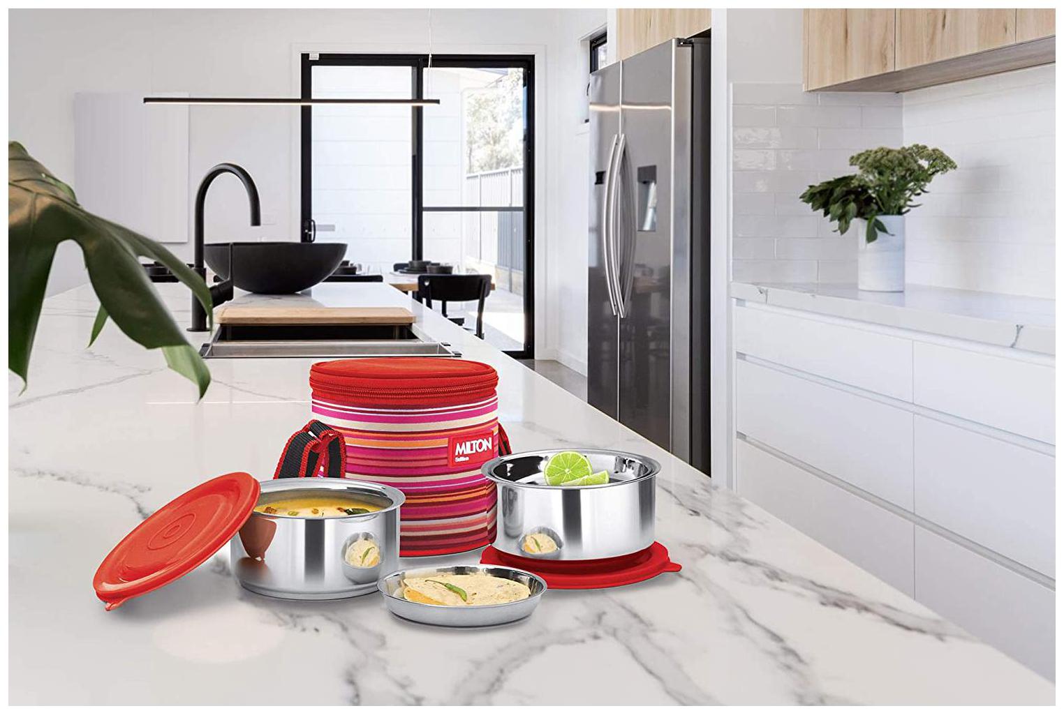 

Milton Ribbon Lunch Box Stainless Steel Set of 2