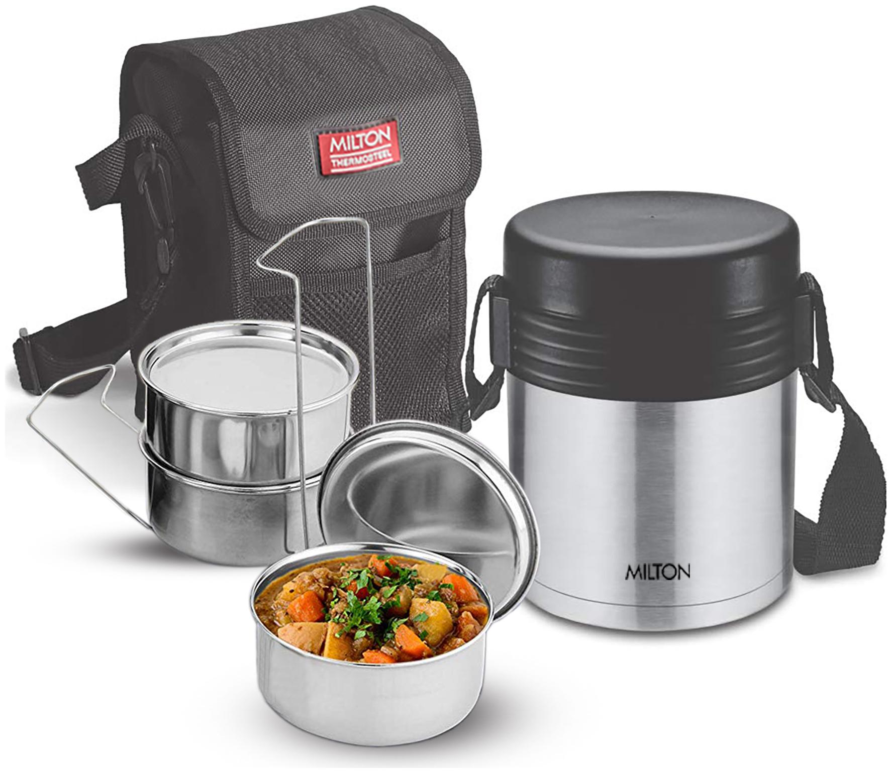 

Milton Smart Stainless Steel 3 Lunch Box Silver