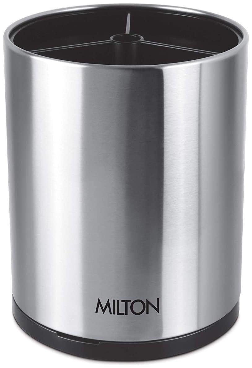 

Milton Stainless Steel Rotating cutlery Stand Silver