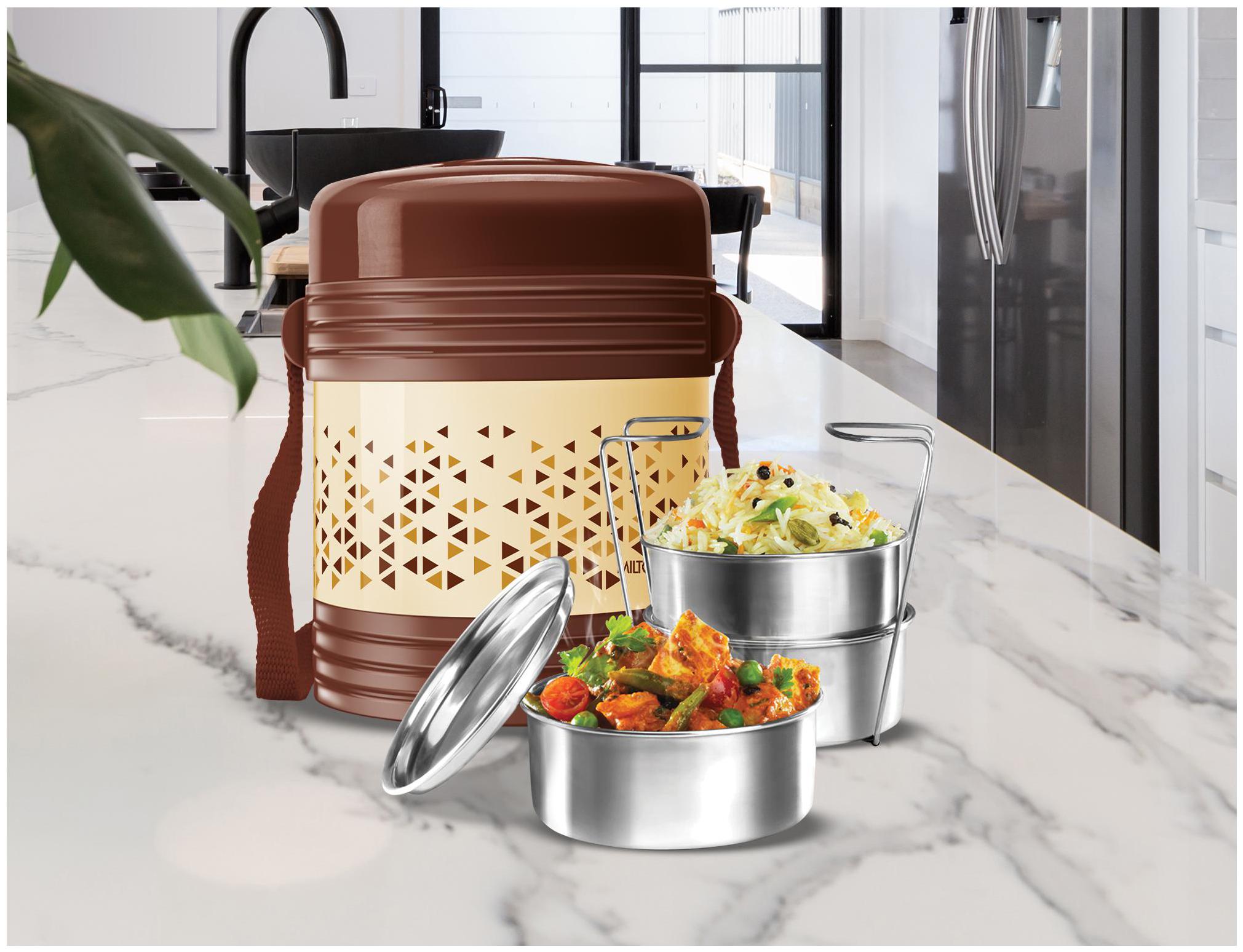 

Milton Vector 3 Stainless Steel Tiffin Box Brown