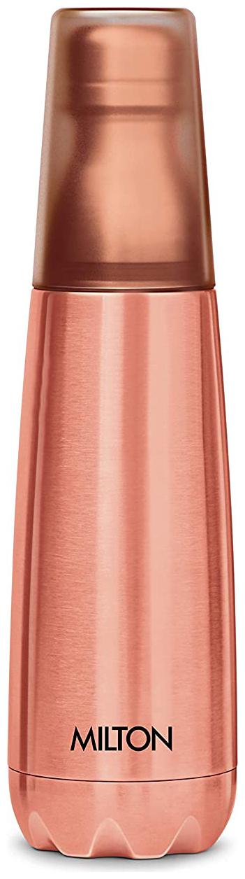

Milton Vertex Stainless Steel Water Bottle With Tumbler 1000ml Set of 1 Peach