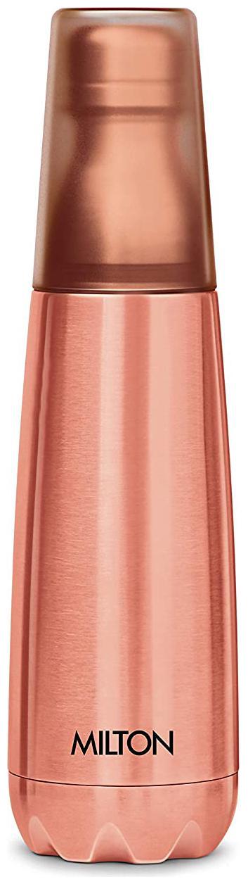 

Milton Vertex Stainless Steel Water Bottle With Tumbler 1000ml Set of 1 Peach
