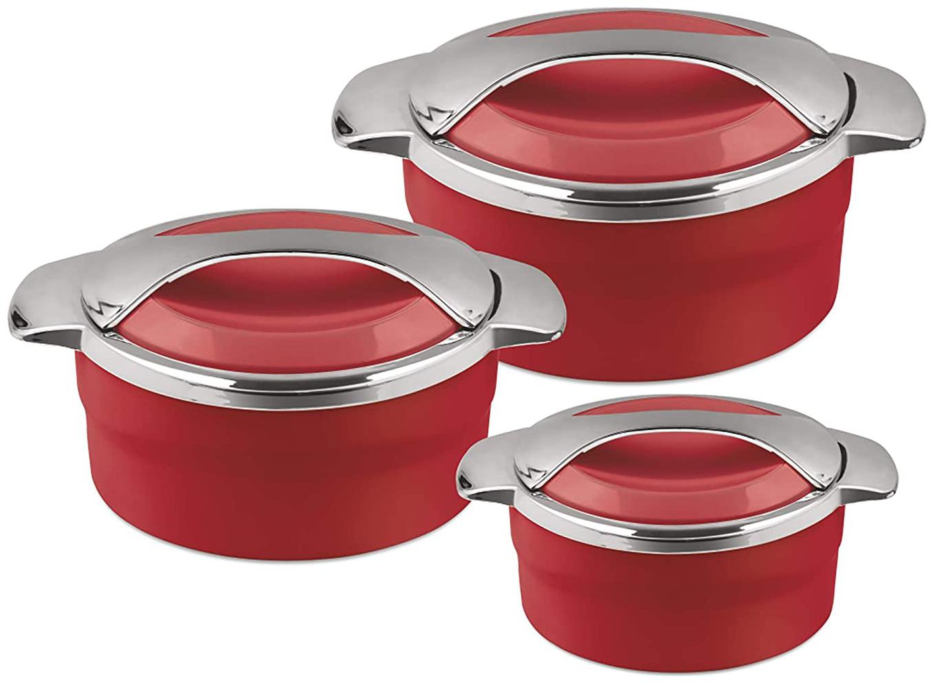 

Milton Zest Jr Casseroles Gift Set of 3 Red