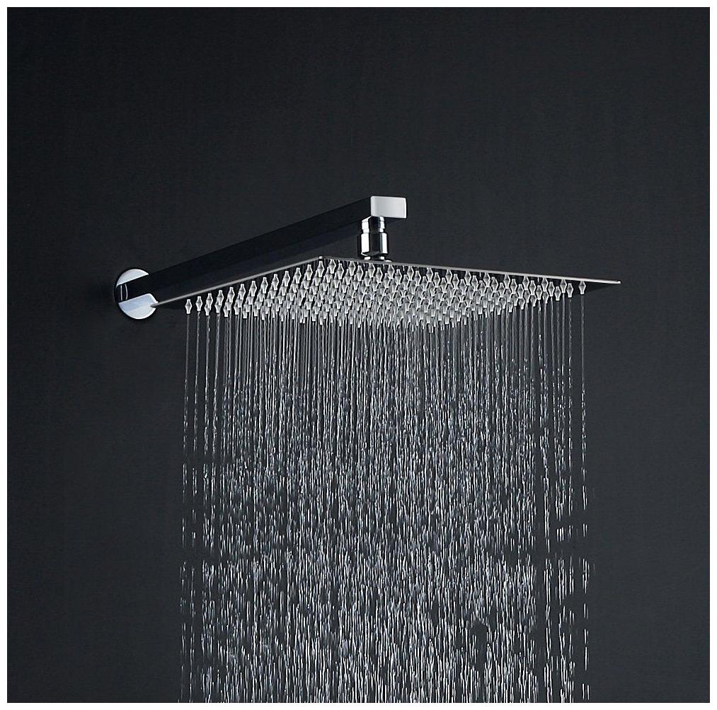 

Mily 10X10 (10inch) ULaslim Heavy Rain Shower Head With 18inch Arm