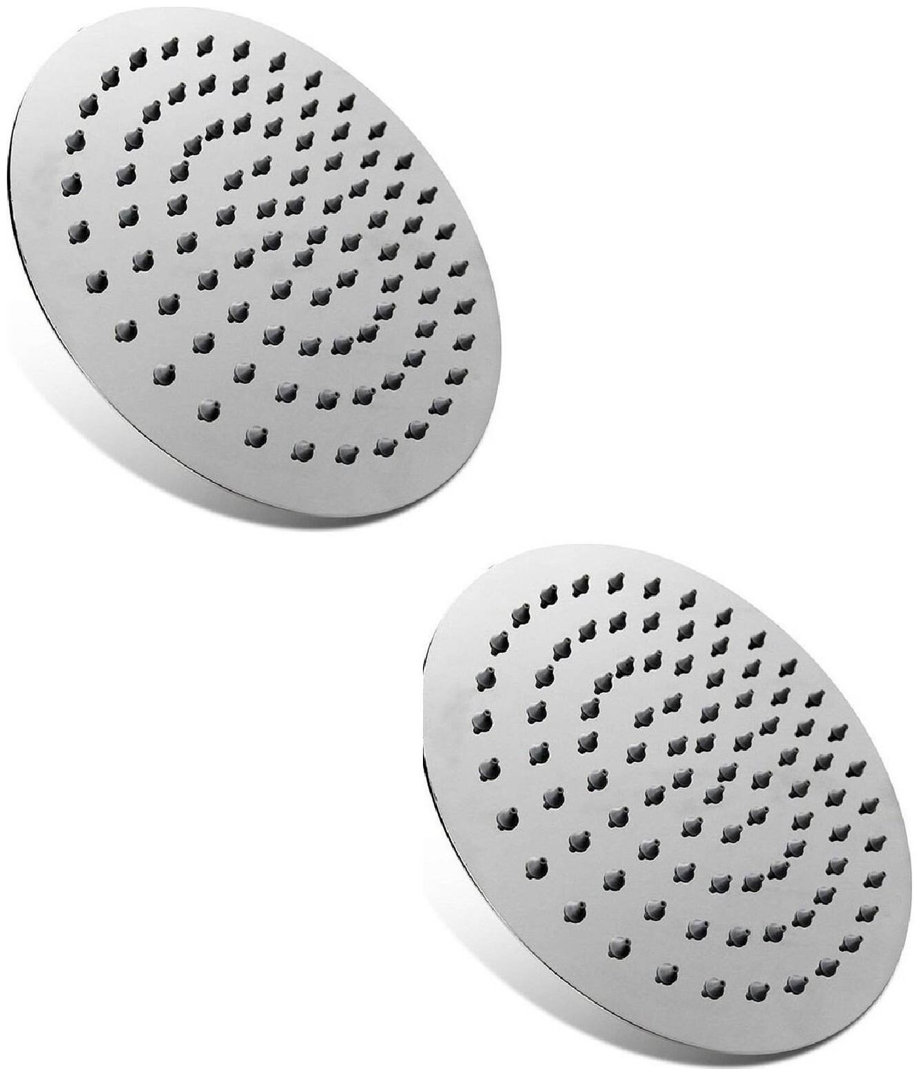 

MILY 12 inch ULaSlim Heavy SS Round Rain Shower Head without Arm-Pack of 2