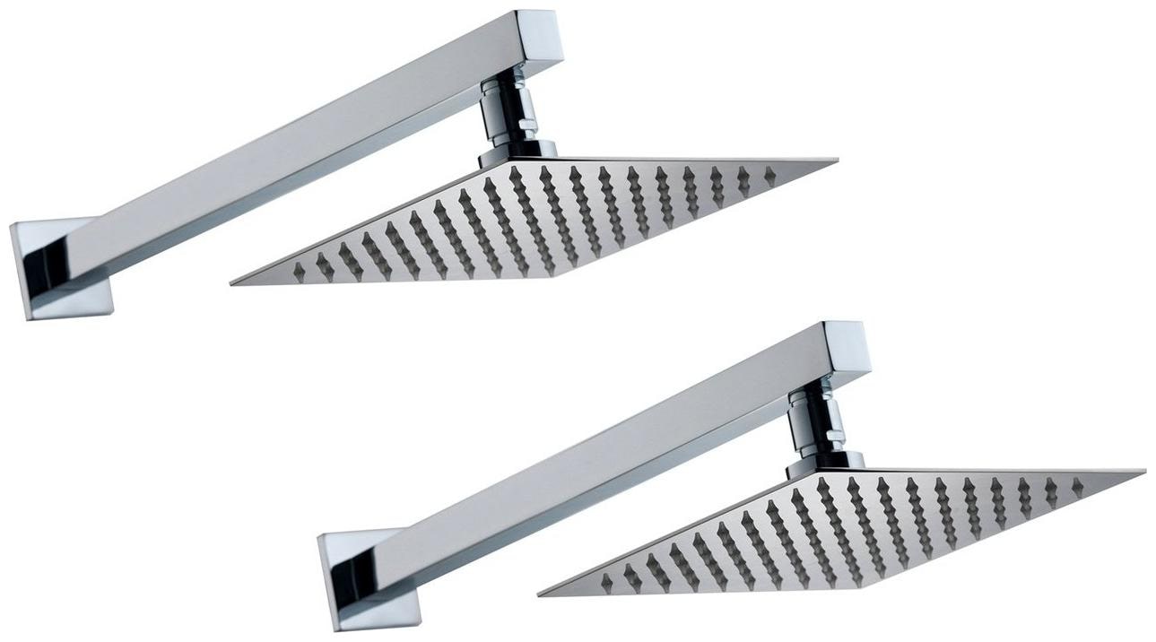 

Mily 4X4 (4Inch) Ultraslim Heavy Rain Shower Head With 9Inch Arm -Pack Of 2