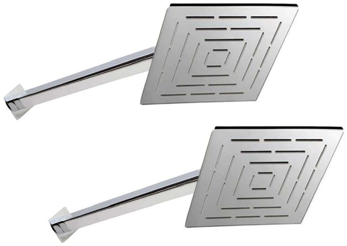 

MILY 6 inch AMAZE Rain Shower Head with 12 inch Arm -Pack of 2