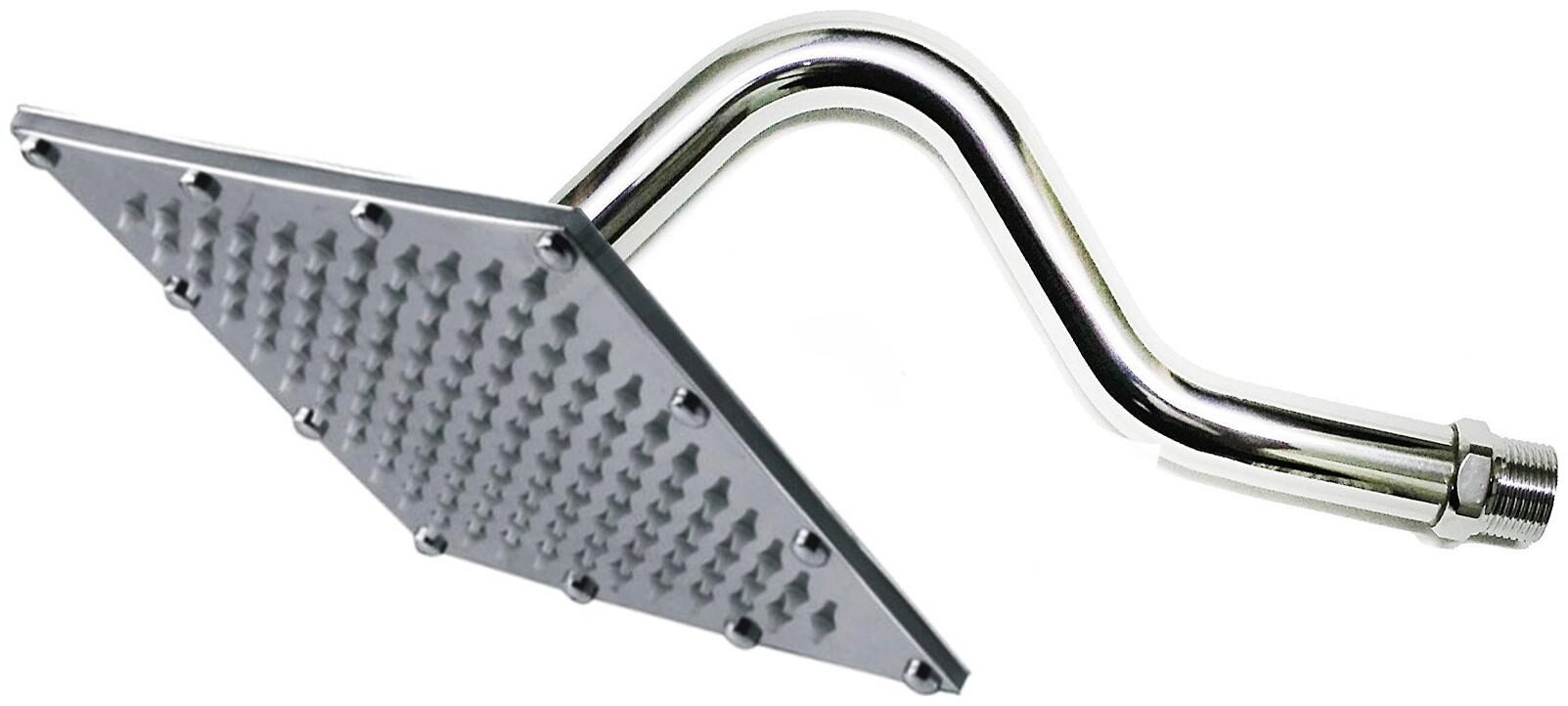 

Mily 6X6 (6inch) Sandwich Rain Shower Head With 12inch S-Type Arm