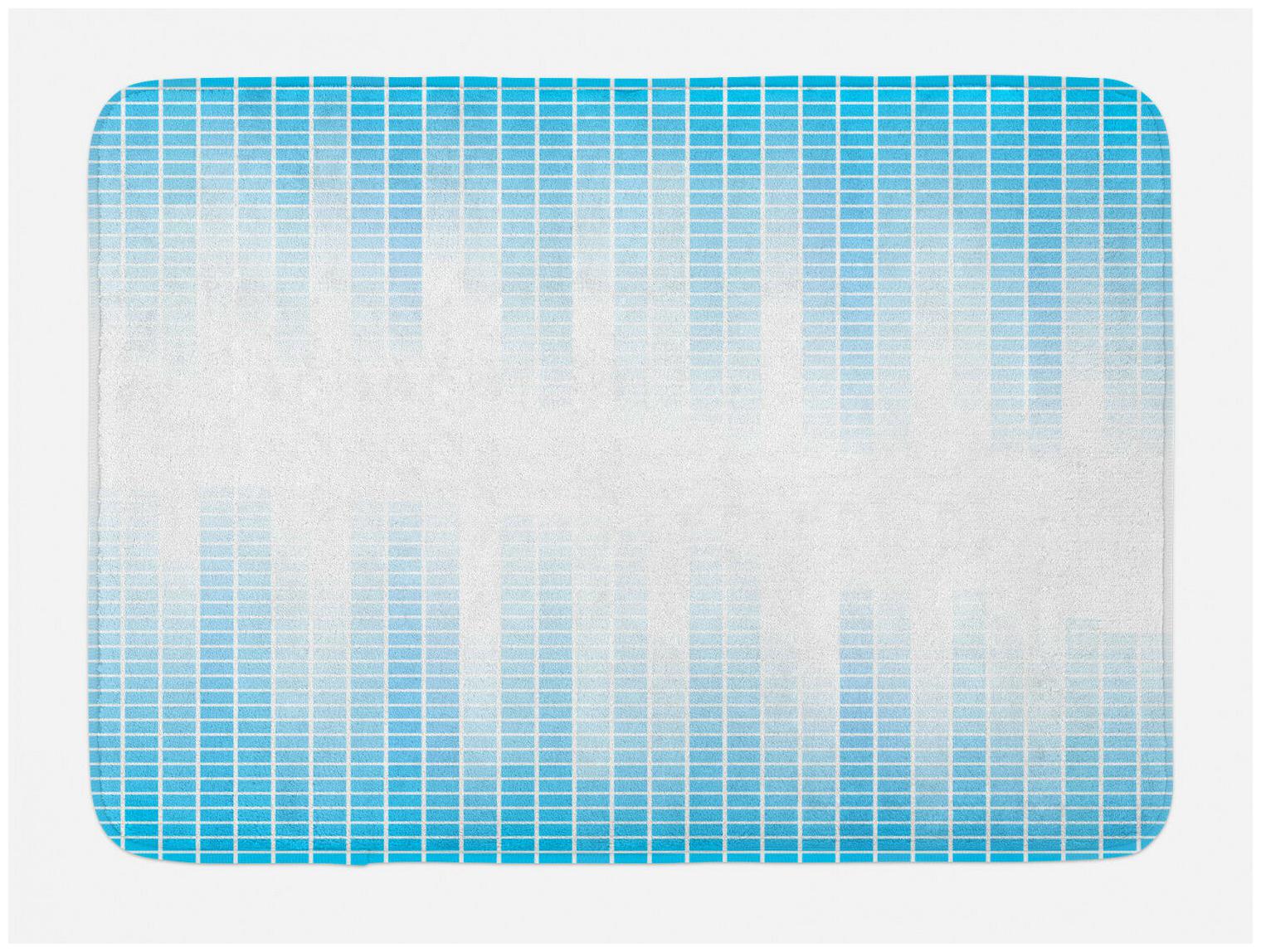 

Modern Bath Mat Geometric Squared Design Non-Slip Plush Mat 29 5 X 17 5 Inches