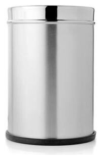 

Mofna Stainless Steel 18 Ltr Solid Round Shape Silver Color Open Dustbin Garbage Paper Bin use for Home Office Kitchen Bathroom Perfect for Small Spaces