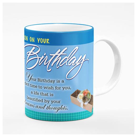 

Moments Memories Designer Happy Birthday Wishes Printed For Birthday Gift For Tea And Coffee High Gloss-NV-199