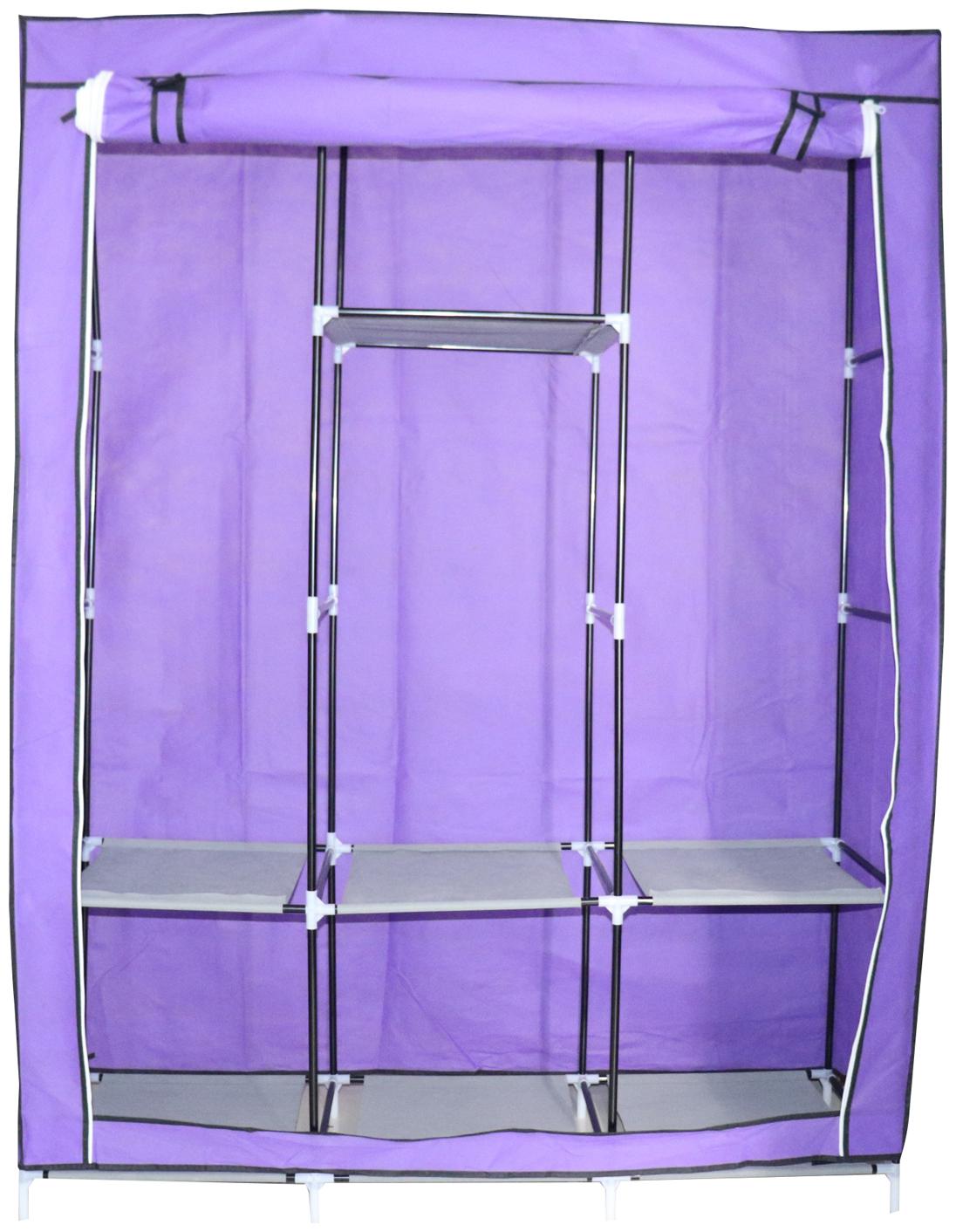 

Mopi Storage Wardrobe-Cyan Purple- Micro Fiber Collapsible Wardrobe