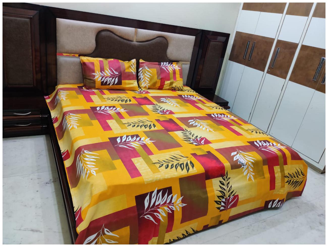 

Morado Cotton Floral Double Size Bedsheet 144 TC ( 1 Bedsheet With 2 Pillow Covers Multi )