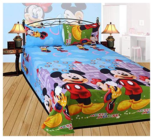 

Morado Cotton 3D Printed Double Size Bedsheet 200 TC ( 1 Bedsheet With 2 Pillow Covers Multi )