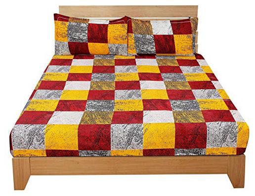 

Morado Cotton Checkered Double Size Bedsheet 200 TC ( 1 Bedsheet With 2 Pillow Covers Multi )
