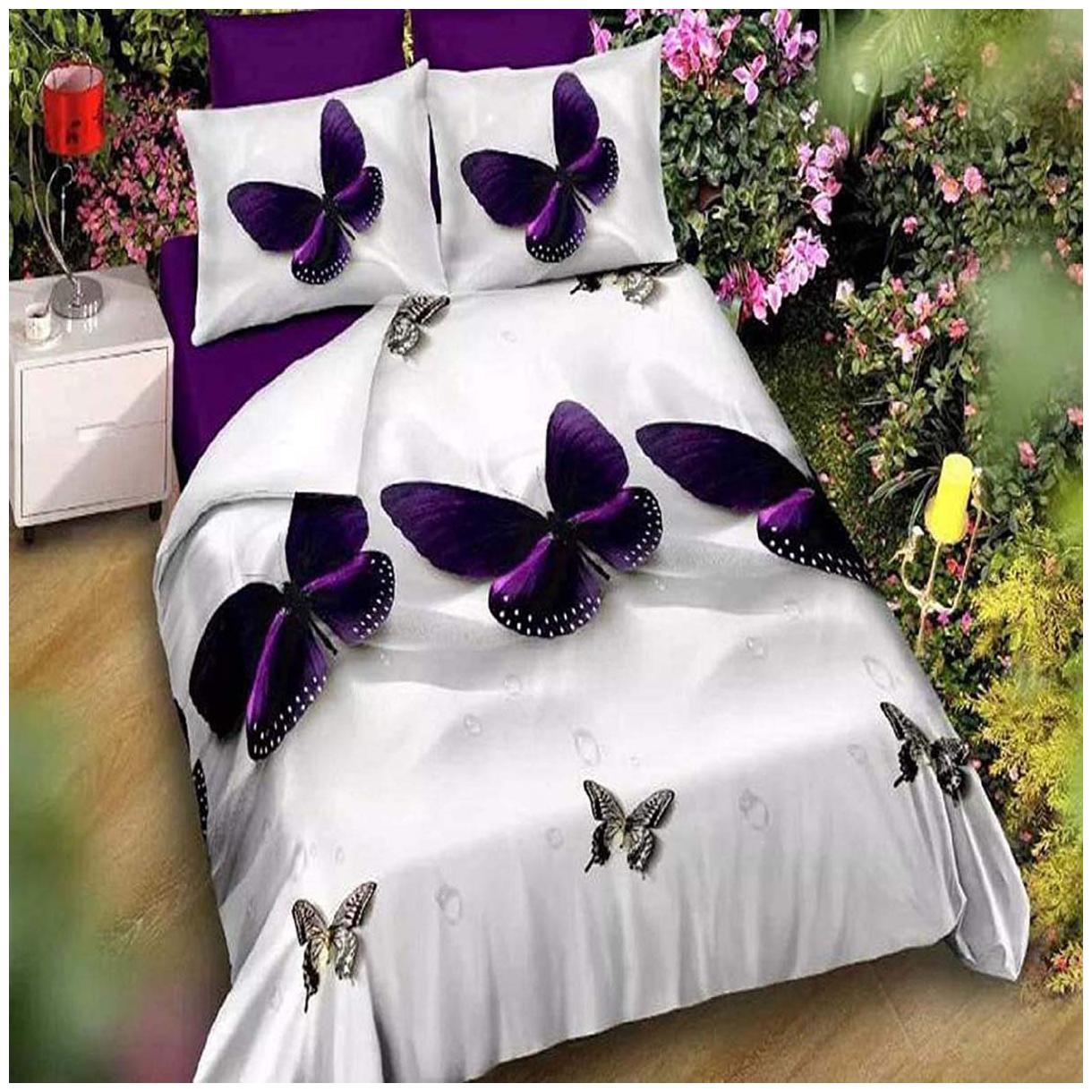 

Morado Cotton 3D Printed Double Size Bedsheet 400 TC ( 1 Bedsheet With 2 Pillow Covers Multi )