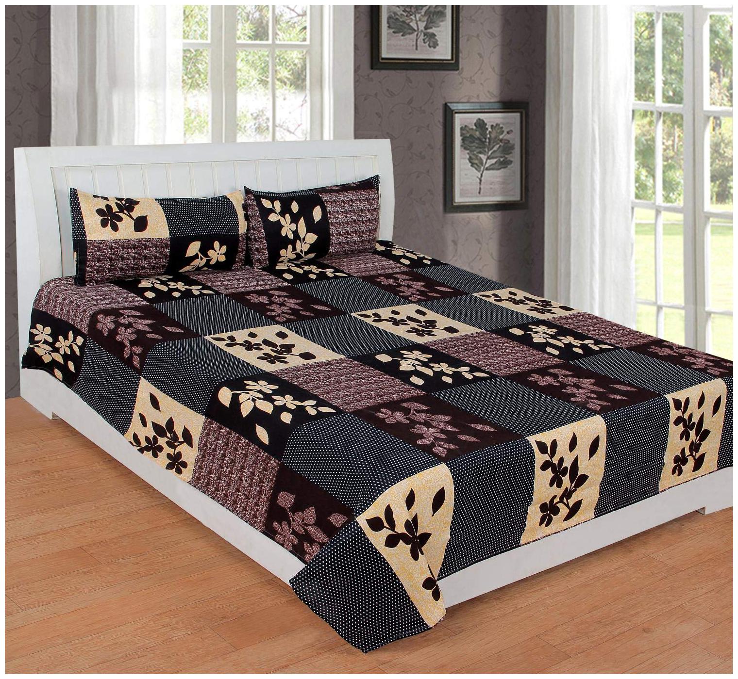 

Morado Cotton Checkered Double Size Bedsheet 144 TC ( 1 Bedsheet With 2 Pillow Covers Multi )