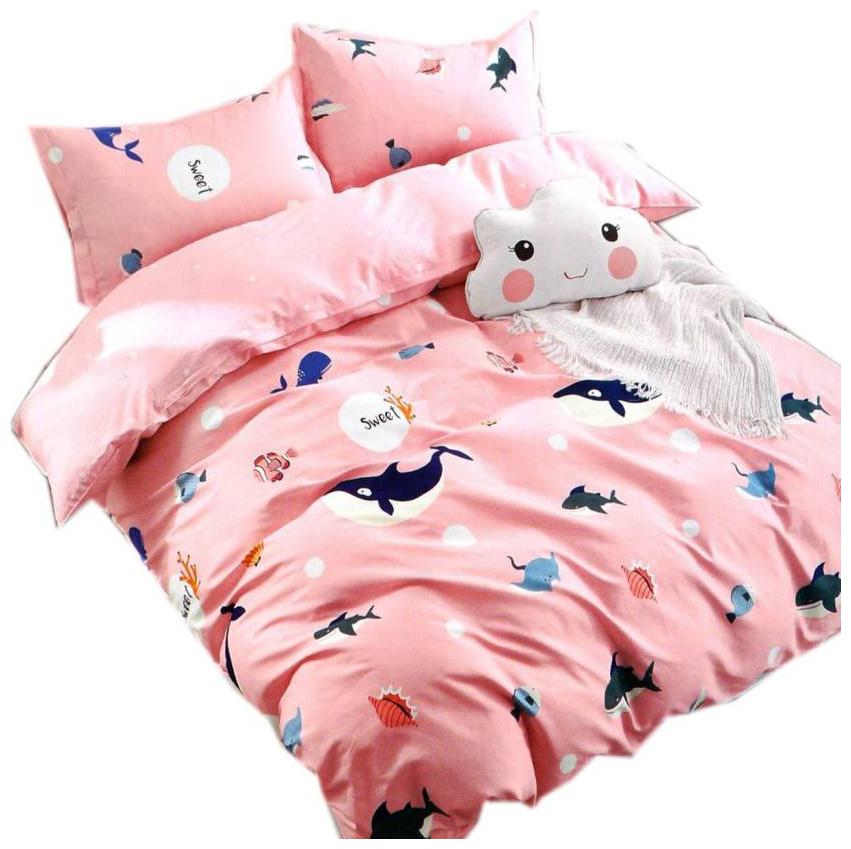 

Morado Cotton Printed Double Size Bedsheet 300 TC ( 1 Bedsheet With 2 Pillow Covers Pink )