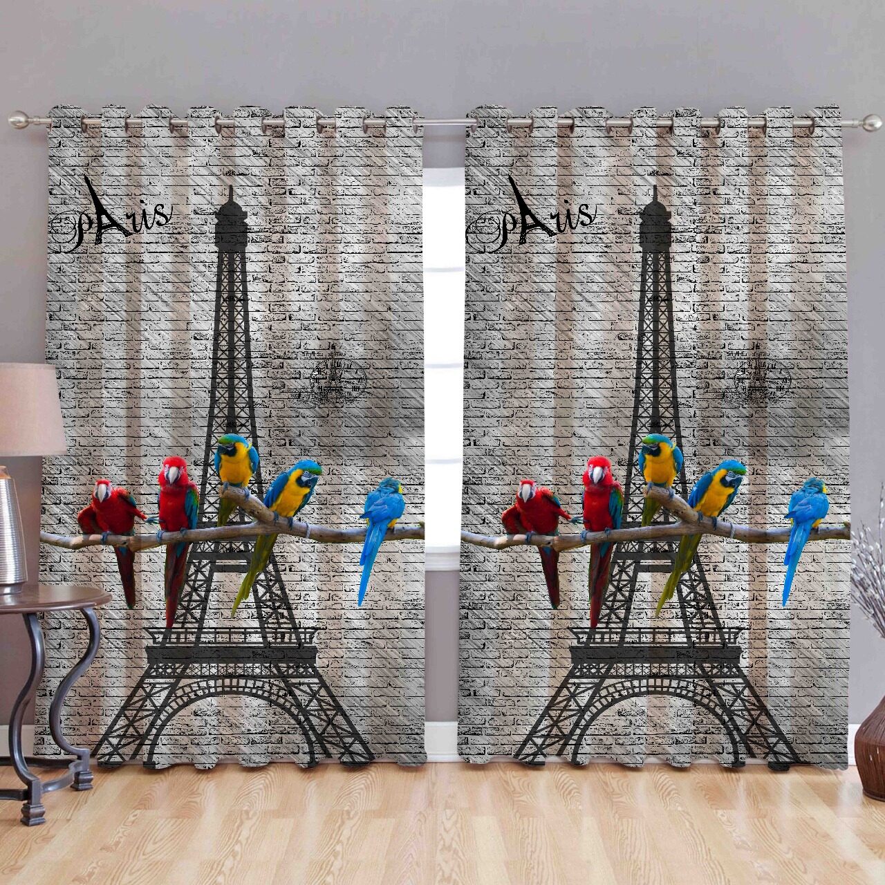 

Morado Polyester Door Room Darkening Multi Regular Curtain ( Eyelet Closure Printed )