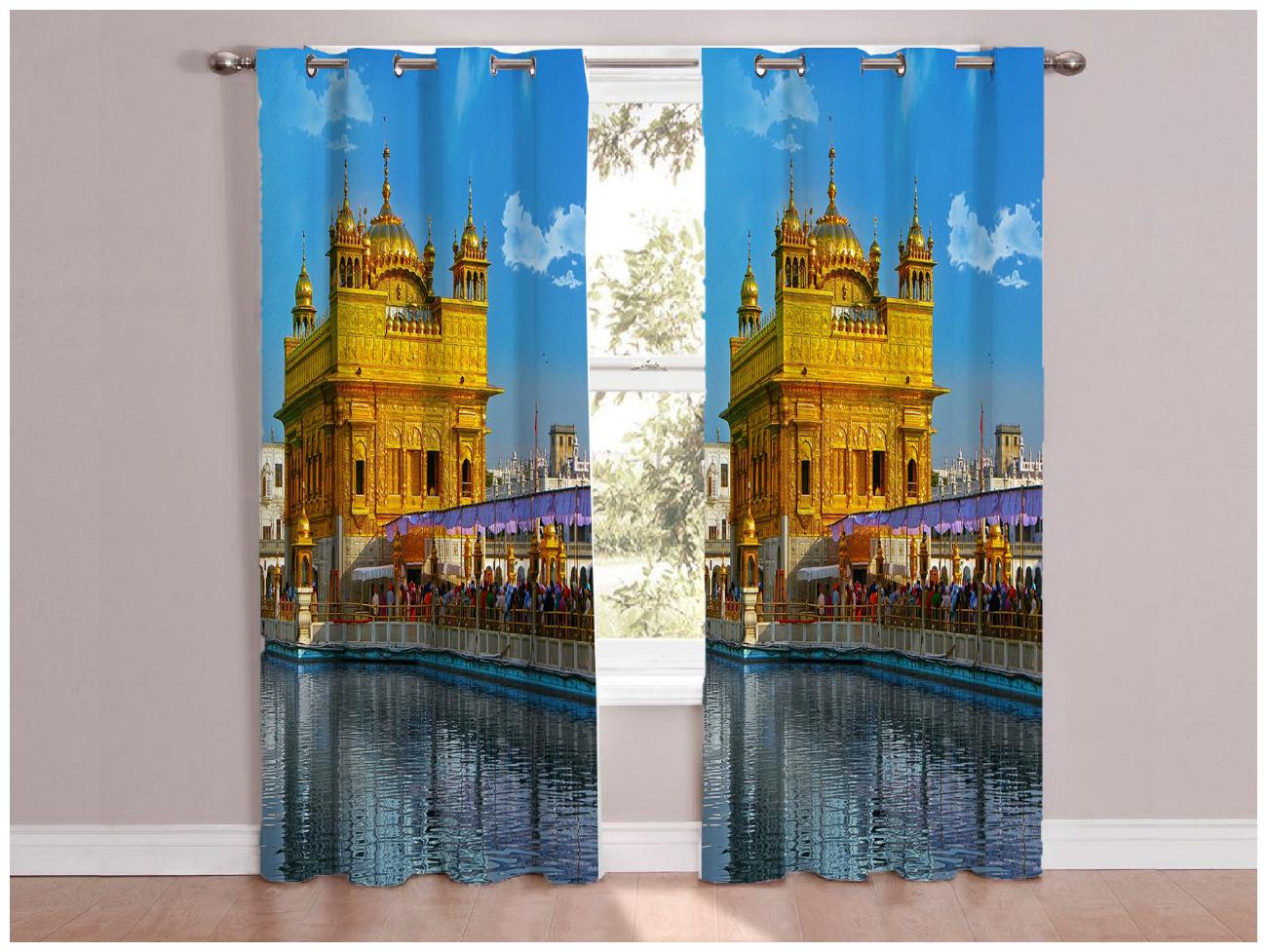 

Morado Polyester Door Room Darkening Multi Regular Curtain ( Eyelet Closure Printed )