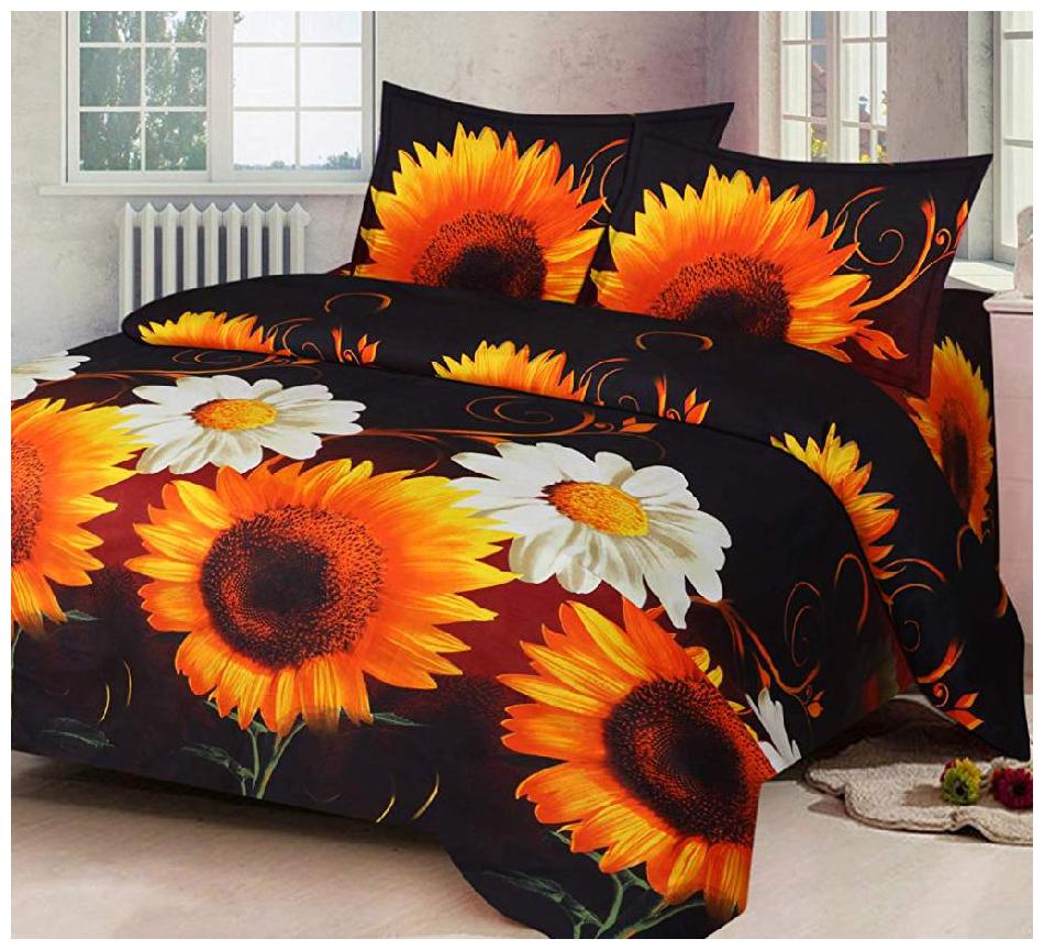 

Morado Cotton Floral Double Size Bedsheet 144 TC ( 1 Bedsheet With 2 Pillow Covers Multi )