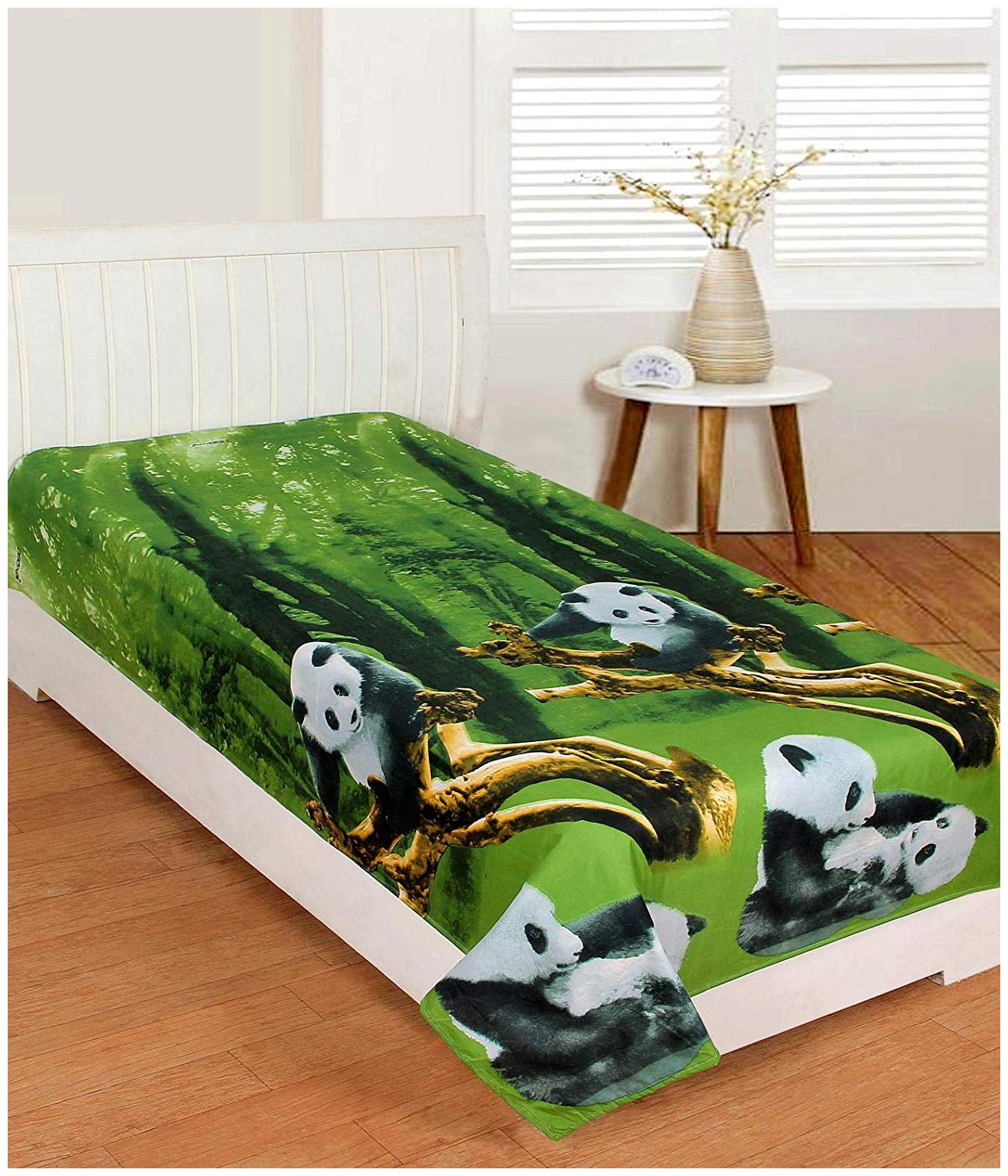 

Morado Cotton Printed Single Size Bedsheet 400 TC ( 1 Bedsheet Without Pillow Covers Green )
