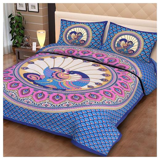 

Morado Cotton Printed Double Size Bedsheet 144 TC ( 1 Bedsheet With 2 Pillow Covers Multi )