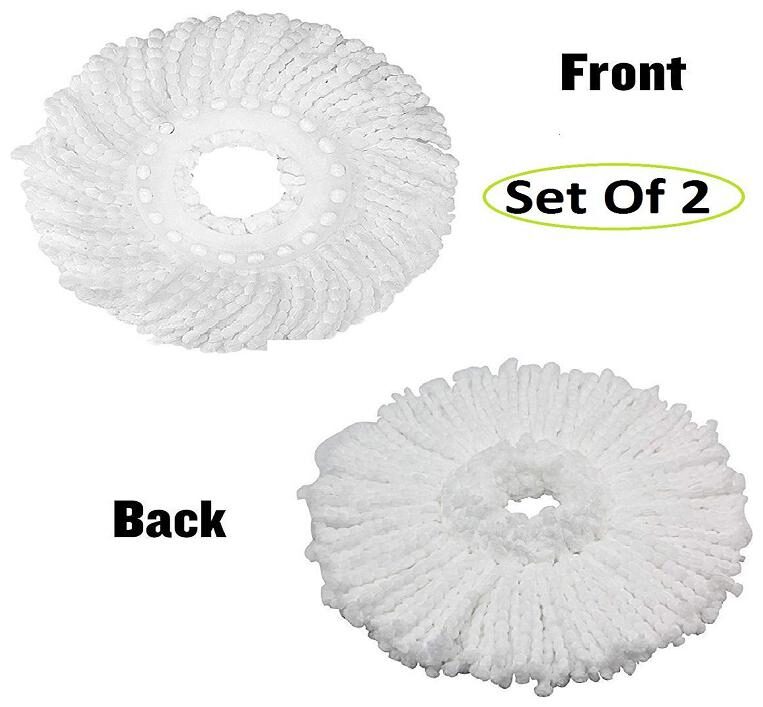 

Morado Mop Head Replacement Refill 75 Grams Each 30-32cm Microfibre Diameter White Set of 2
