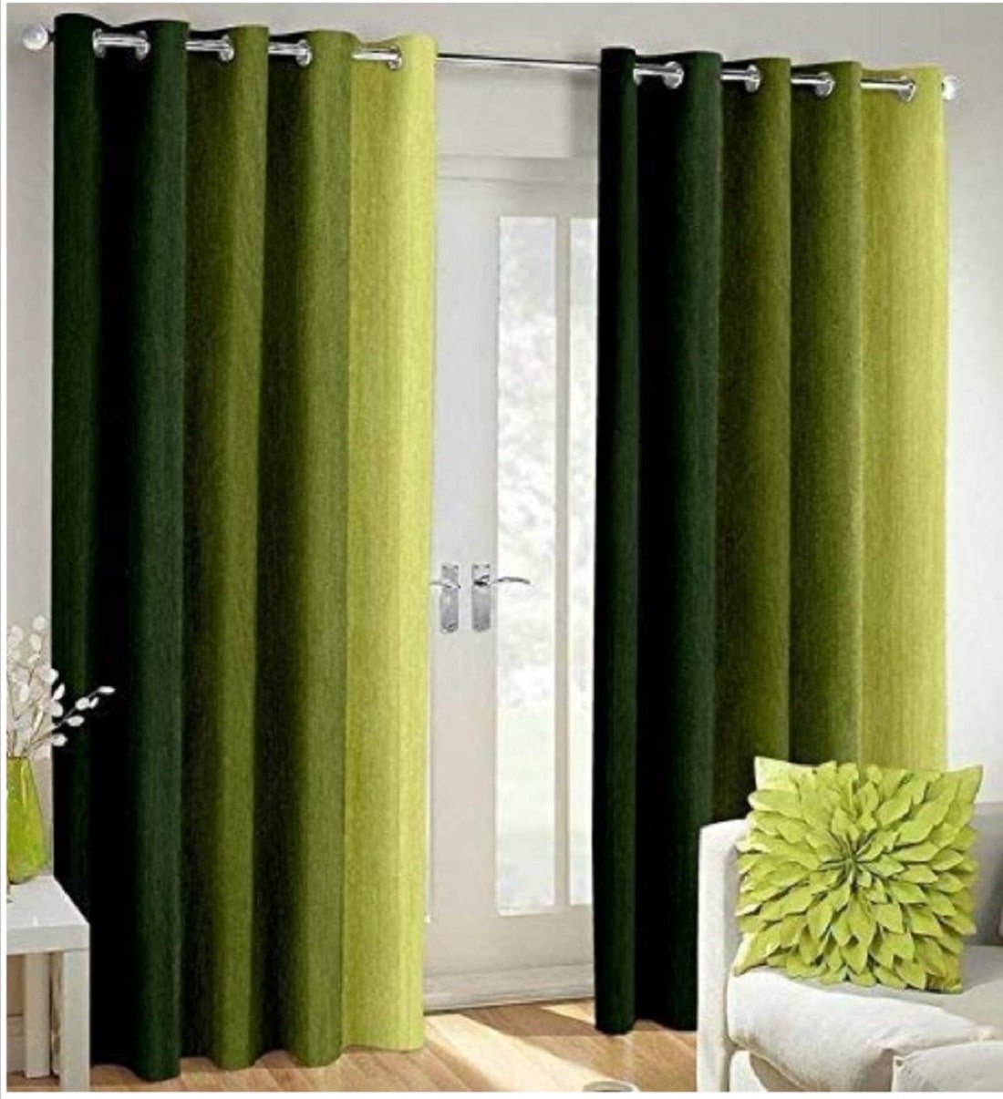 

Morado Polyester Door Blackout Green Regular Curtain ( Eyelet Closure Solid )