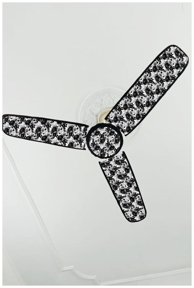 

Morado Pvc Waterproof Three Blend Ceiling Fan Blade Covers (Black Grey)