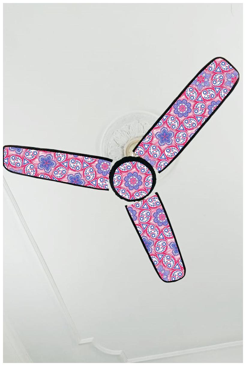 

Morado Pvc Waterproof Three Blend Ceiling Fan Blade Covers (Purple Blue)