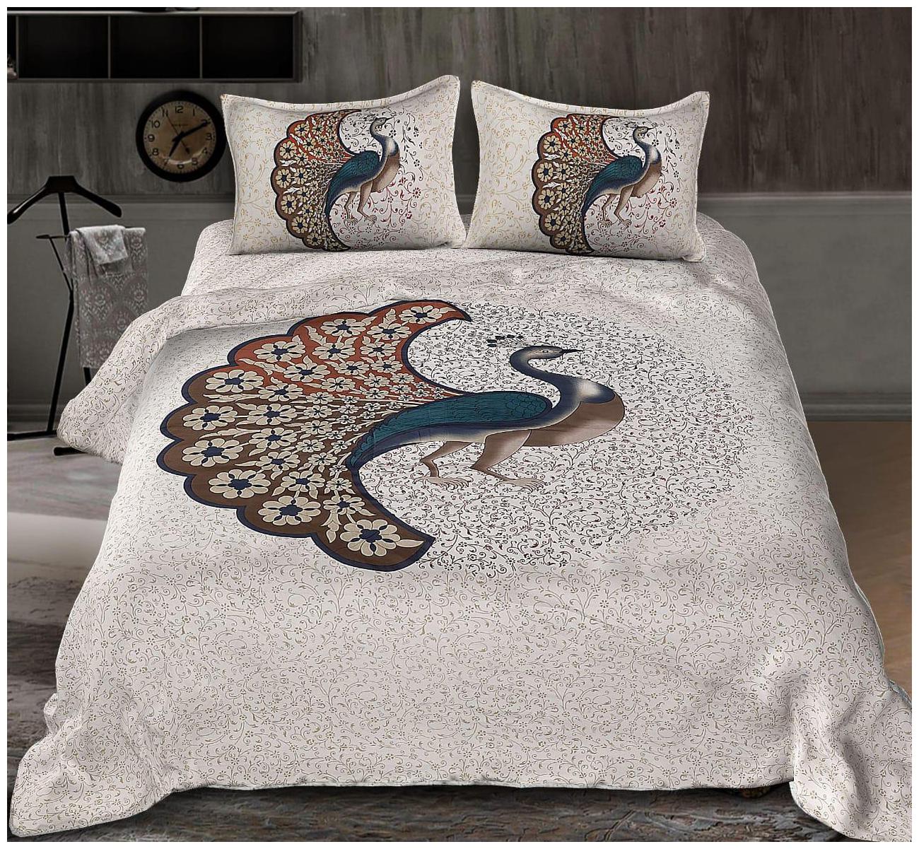 

Morado Cotton Printed Double Size Bedsheet 144 TC ( 1 Bedsheet With 2 Pillow Covers Multi )