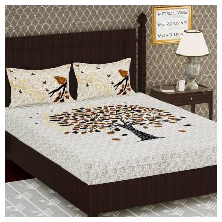 

Morado Cotton Printed Double Size Bedsheet 144 TC ( 1 Bedsheet With 2 Pillow Covers Multi )
