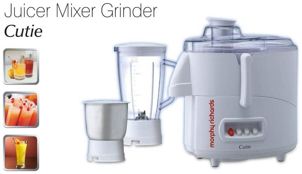 

Morphy Richards MORPHY CUTIE JUICER MIXER GRINDER 450 W Juicer Mixer Grinder ( White 3 Jars )