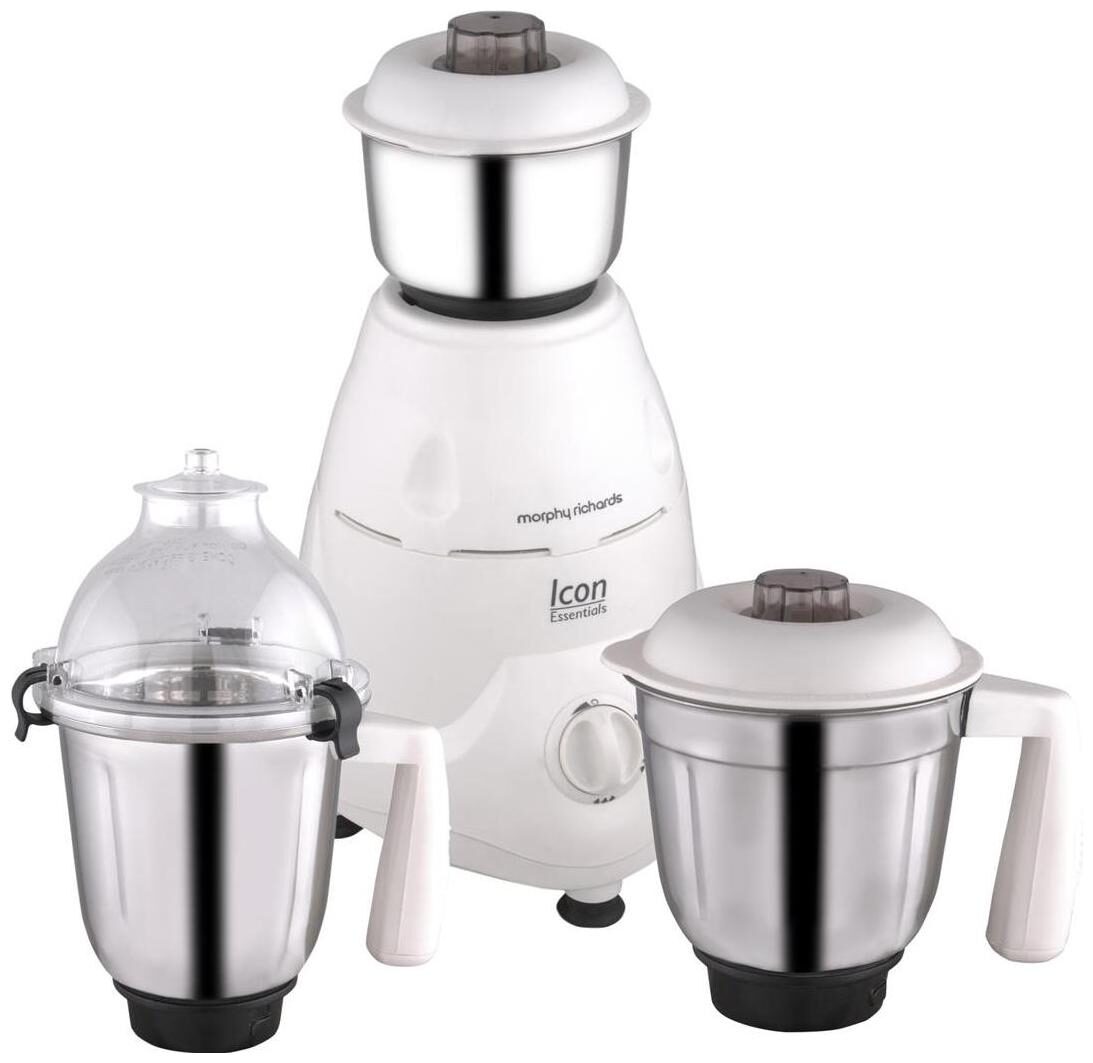 

Morphy Richards ICON ESSENTIALS 600 W Mixer Grinder ( White 3 Jars )