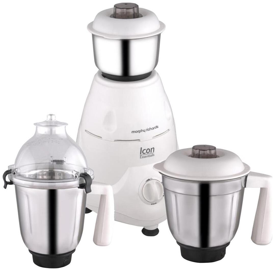 

Morphy Richards ICON ESSENTIALS 600 W Mixer Grinder ( White 3 Jars )