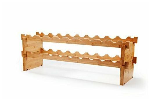 

Mosa Natural Bamboo 18 Bottle Wine Rack (33 5 X 9 4 X 11 5 ) Wood Wine Rack