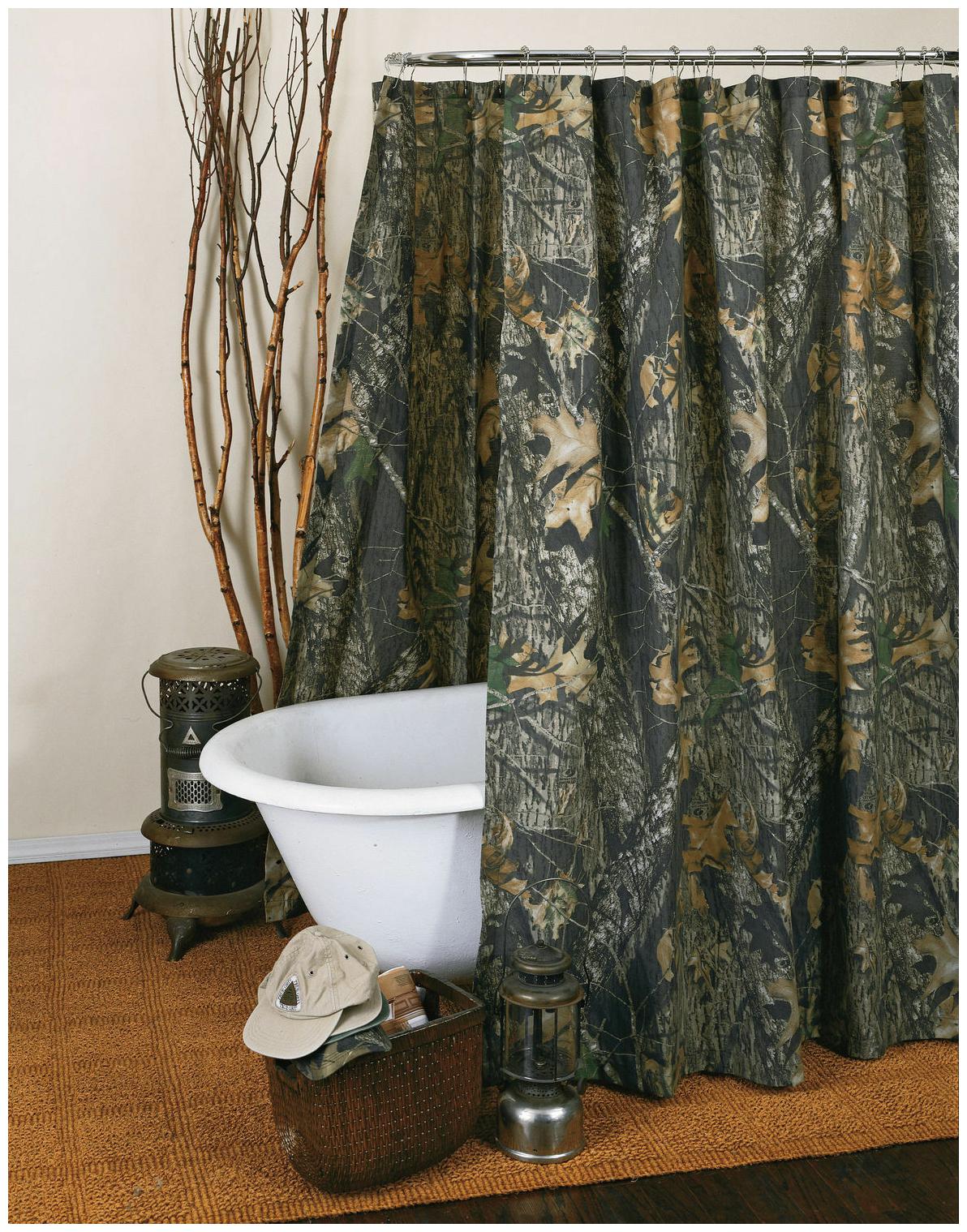 

MOSSY OAK CAMO CAMOUFLAGE SHOWER CURTAIN - CAMOUFLAGE BATH ACCESSORIES