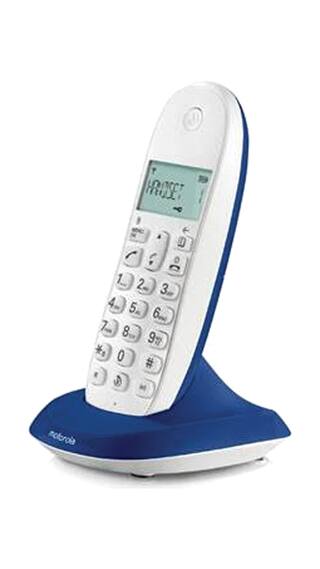 Motorola C1001LI White And Blue Cordless Phone